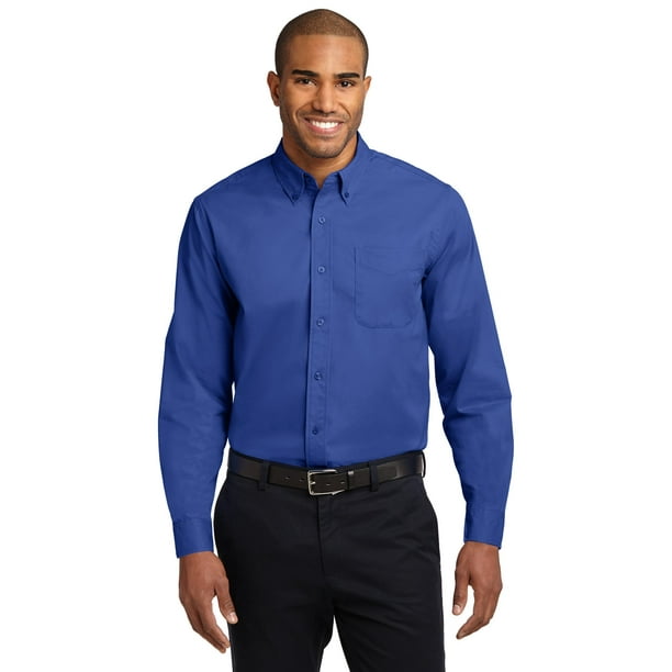 Port Authority Long Sleeve Easy Care Shirt 5XL Royal and Classic Navy Port Authority Long Sleeve Easy Care Shirt 5XL Royal and Classic Navy